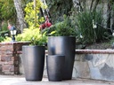 SLIM X-LARGE PLANTER, MATTE BLACK, SET OF 3- 20.5"X32.5", 16.5"X25.5", 13.0"X17.5"