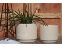 LARGE COMET PLANTER , IVORY CLAY, SET OF 3- 12"X10" 10"X8.5" 8"X8"