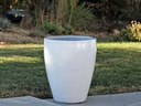 CATALINA POTS, WHITE WHITE,  SET OF 3- 20.0"x24.5", 15.5"x18.5", 12.0"x13.5"