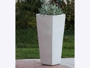 MEDIUM SLIM SQUARE PLANTER, WHITE WHITE, SIZE B, 15.5”X34.5”