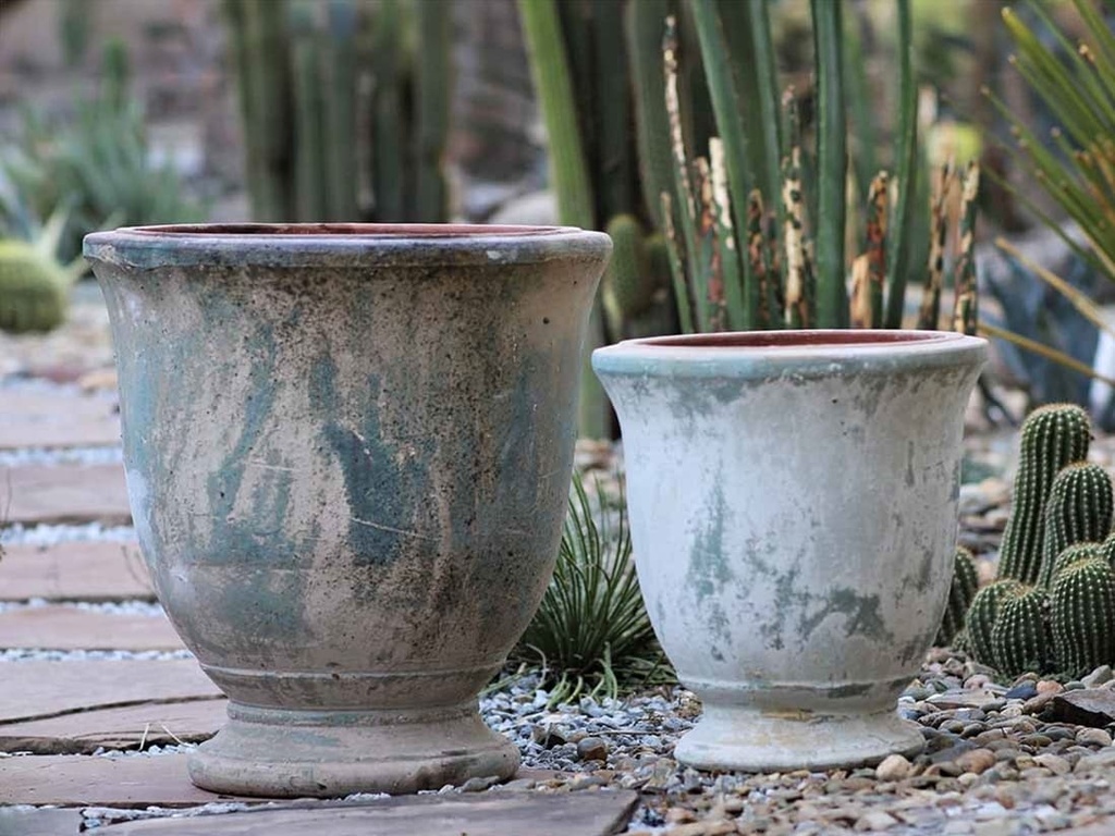 CHIANNI URN PLANTER, ATLANTIS SKY, SET OF 3- SIZES ABC, 22"X22"X23", 15"X15"X16", 10"X10"X11"