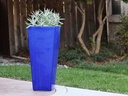 MEDIUM SLIM SQUARE POT, FALLING BLUE, SIZE B,  15.5”X34.5”