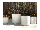 ARECA PALM PLANTER, WHITE SPECKLE, SET OF 4- 14.0"X14.0", 12.0X12.0", 10.0*X0.0", 8.7"X8.7"
