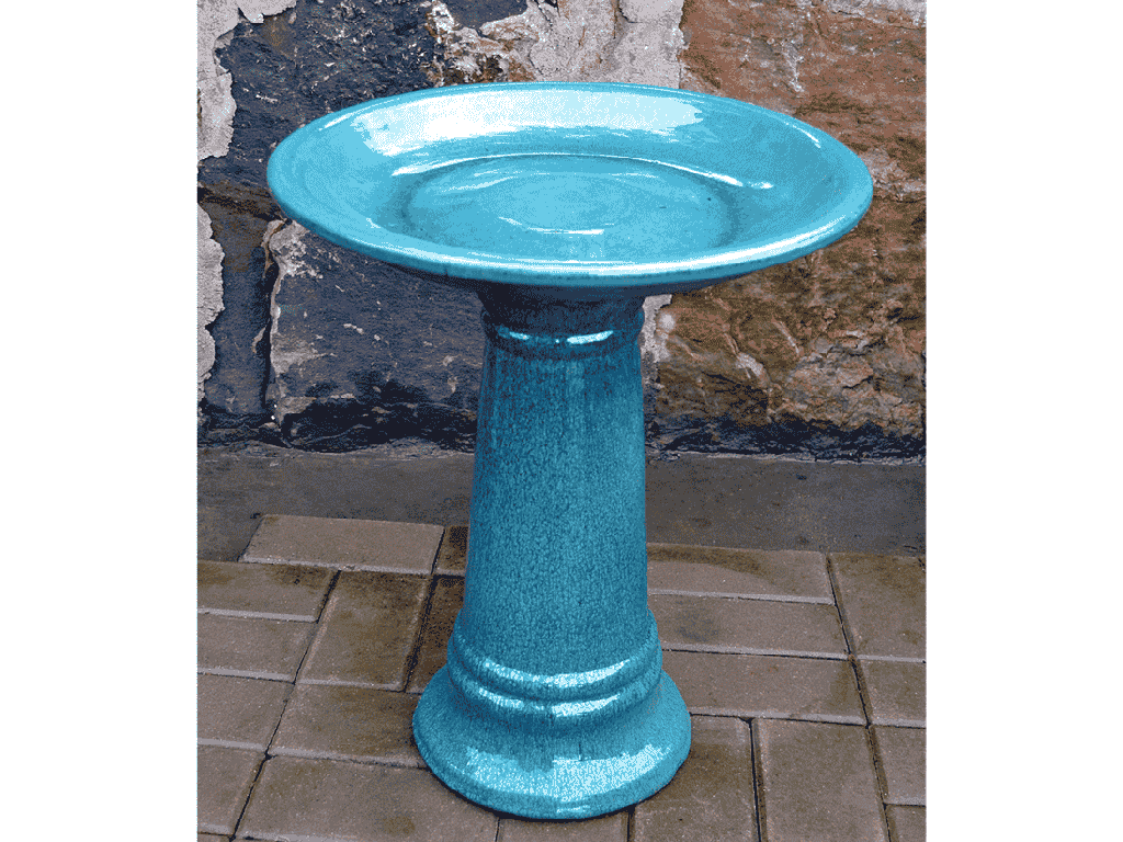 [PY-AB1547JDE] HYACINTH BIRDBATH, JADE, 18.0"x22.0"