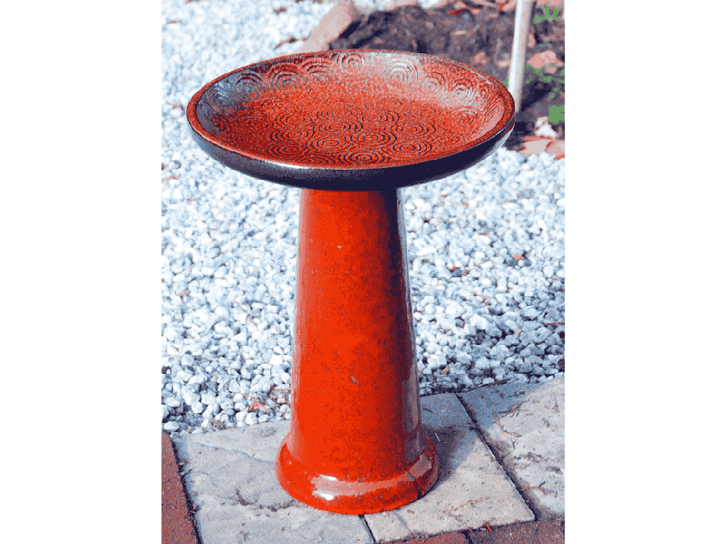 [PY-AB1706SDN] SUWANEE BIRDBATH/LOCKING TOP, SANT DONA, 15"X19"