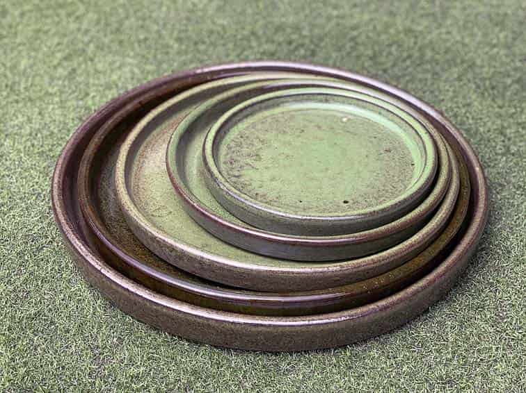 [PY-SCR07TGN] ROUND SAUCER, TROPICAL GREEN,  OD 9", ID 7.5"