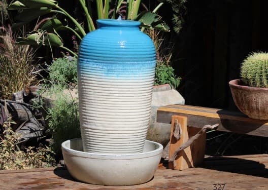 [PY-W1276MBL] SONOMA JAR FOUNTAIN, MARBLE, JAR: 15.5"X35.5", BASE: 23.0" X 8.0"