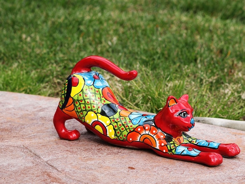 [TL-A1124] MEDIUM STRETCHED OUT CAT, 5" x 12" x 6"