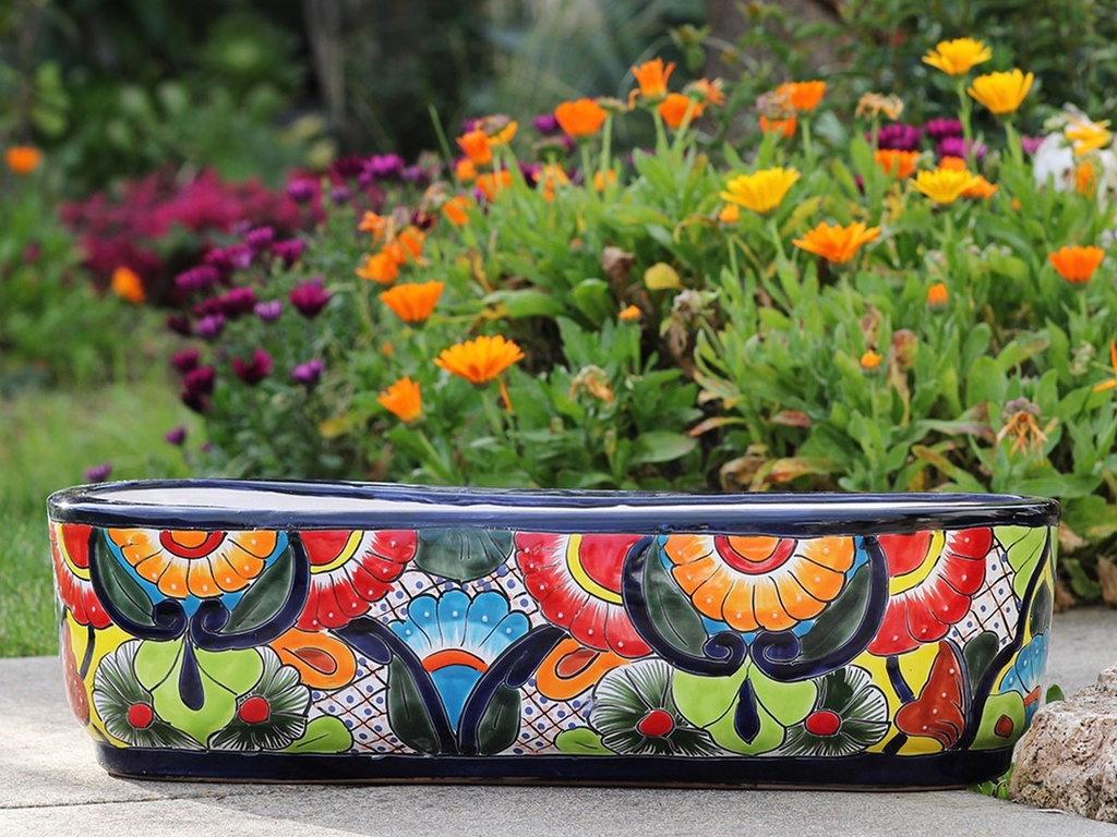 [TL-J2033] EXTRA LARGE CANOE PLANTER, 9" x 20" x 10"