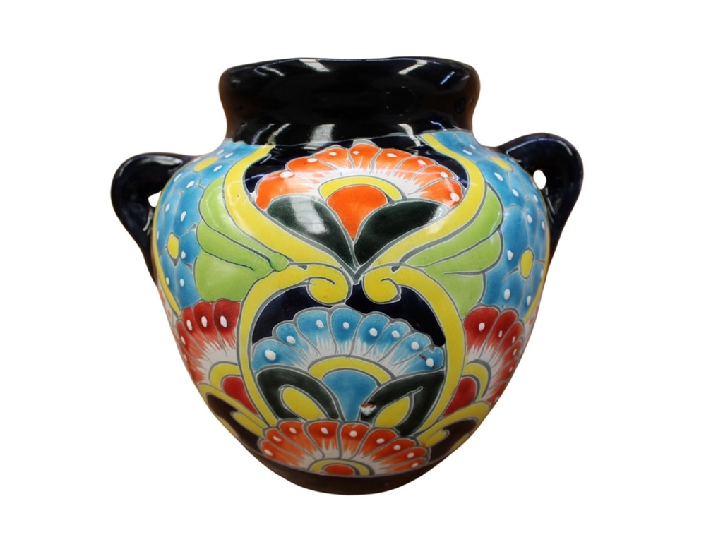 [TL-J2047-B-C6] TALAVERA HALF JAR WITH HANDLE, 8.5"X6.5", SOLD IN CASE OF 6