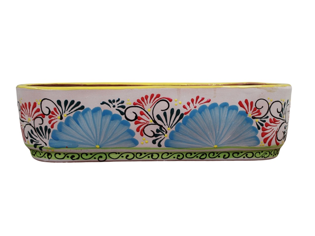 [TL-J5033TRL] TALAVEREA TIERRA LUZ EXTRA LARGE CANOE PLANTER, 9" x 20" x 10"