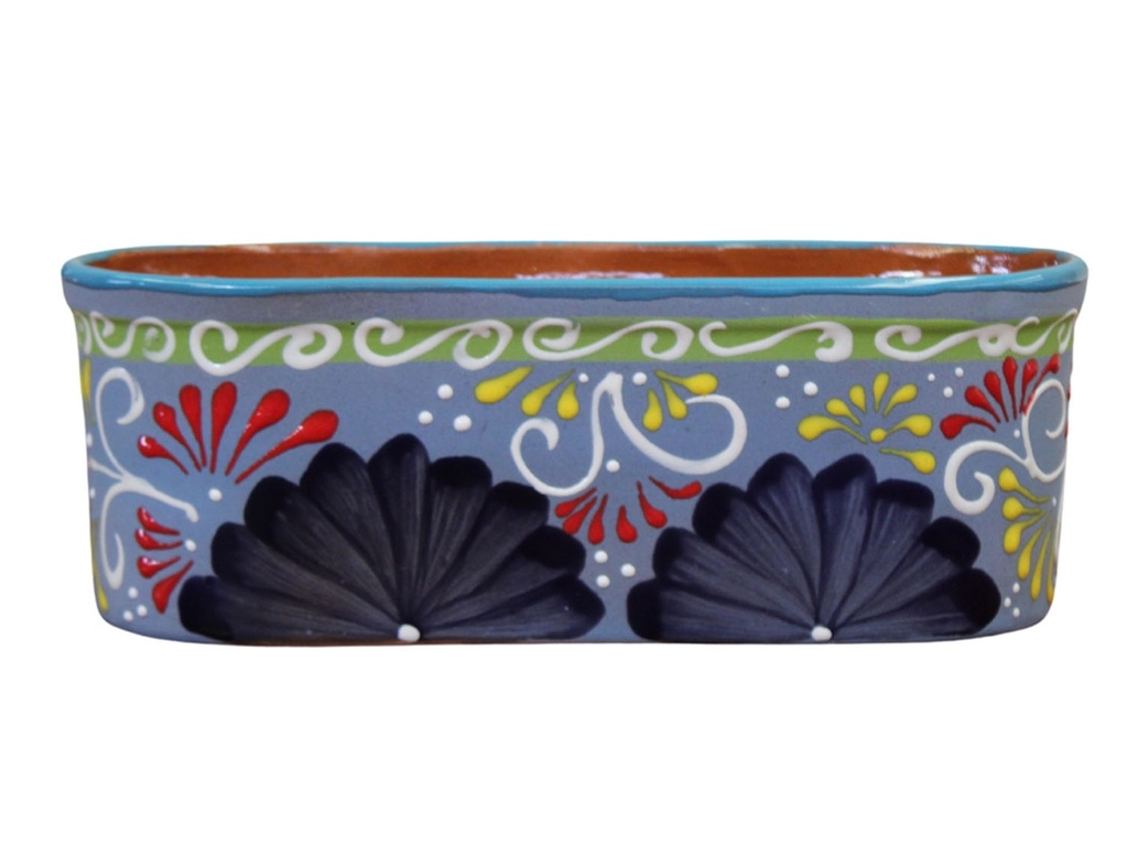 [TL-J5235TRL-C4] TALAVEREA TIERRA LUZ LARGE CRADLE PLANTER, 13.5" x 6.5" x 5", SOLD IN CASE OF 4