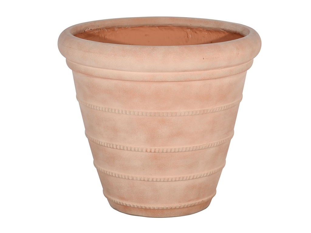 [FC-1052ITC-C] ROPE LINE PLANTER, ITALIAN TERRA COTTA, 14.0"X12.5"