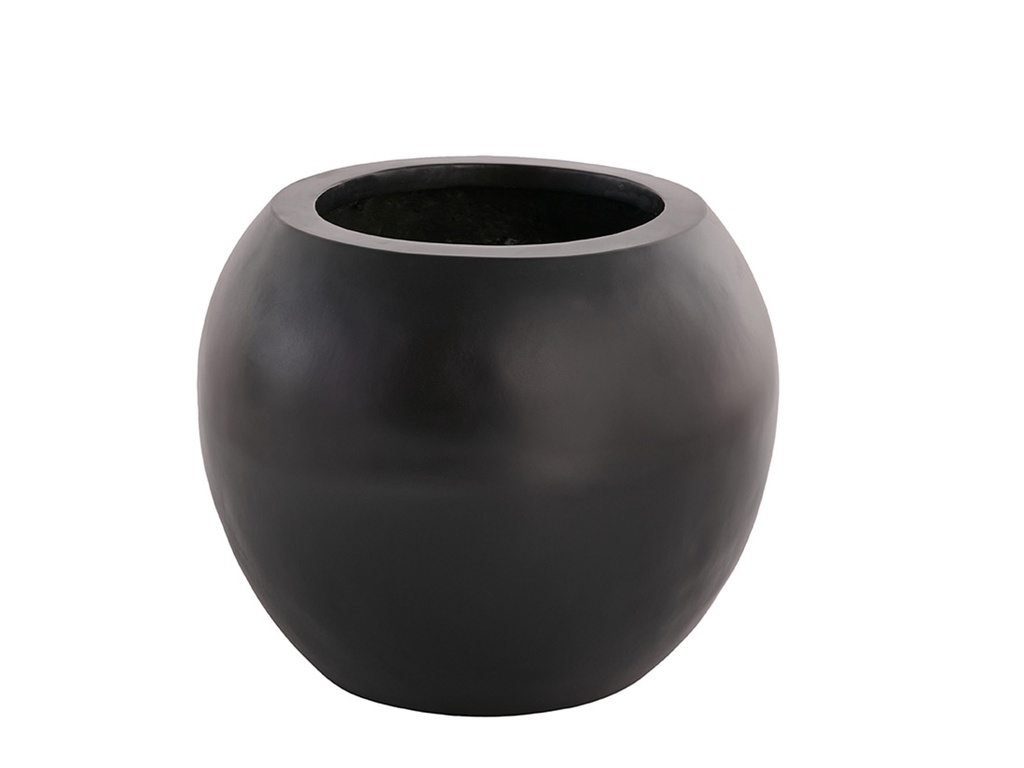 [FG-0024BLK] SPHERE PLANTER, BLACK, 15.5"X12.5"
