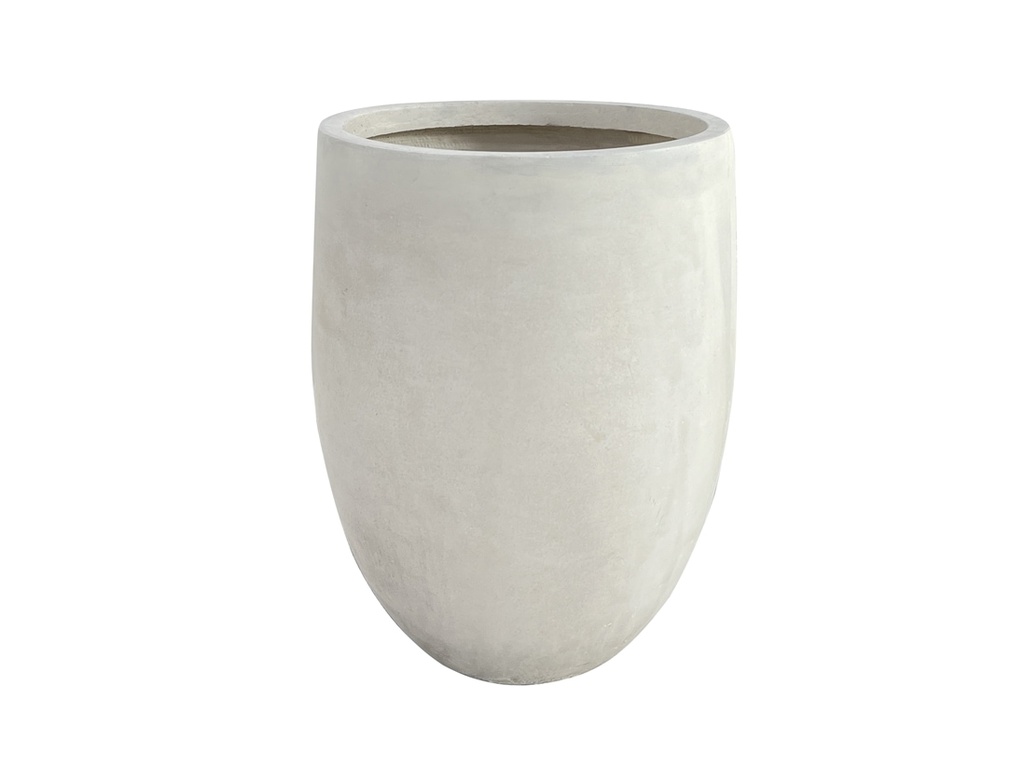 [FS-0066CMW-S2] MILANO TALL FIBER PLANTER, CEMENT WHITE, SET OF 2 - 21.5" X 27.0". 17.0" X 21.5"