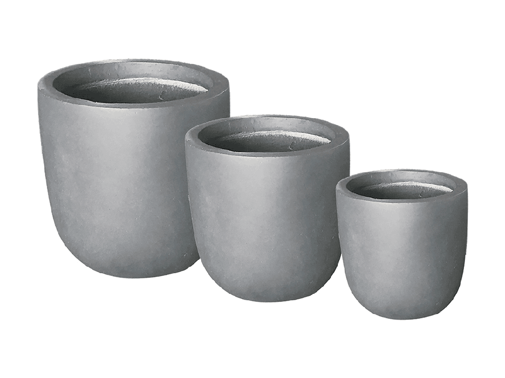 [FS-0081CLG-S3] CASTRO URBAN PLANTER, CONCRETE LIGHT GRAY, SET OF 3 - 16.5"X16.0", 13.5"X13.0", 10.5"X10.0"