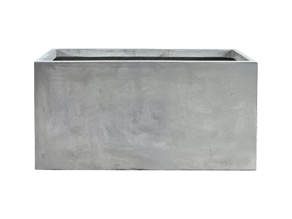[FS-0147CML-S3] RECTANGULAR FIBER PLANTER, CEMENT LIGHT, SET OF 3 - 32.0" X 13.0" X 15.5", 24.0" X 10.5" X 12.0", 19.5"x7.5"x8.0", BCD