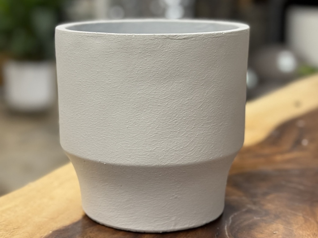 [IC-0045CLG-C6] ART DÉCOR ROUND PLANTER, CONCRETE LIGHT GREY, 6.5"X6.5", SOLD IN CASE OF 6