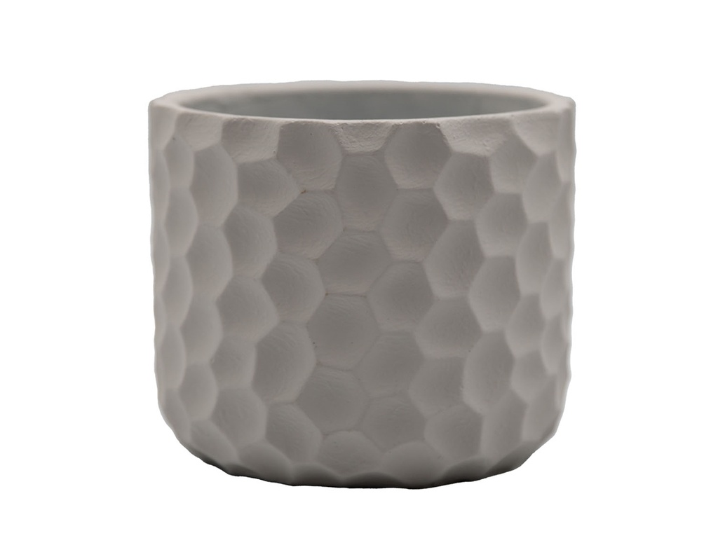 [IC-0052CLG-C8] ART DÉCOR HONEY COMB PLANTER, CONCRETE LIGHT GREY, 5.5"X4.5" SOLD IN CASE OF 8