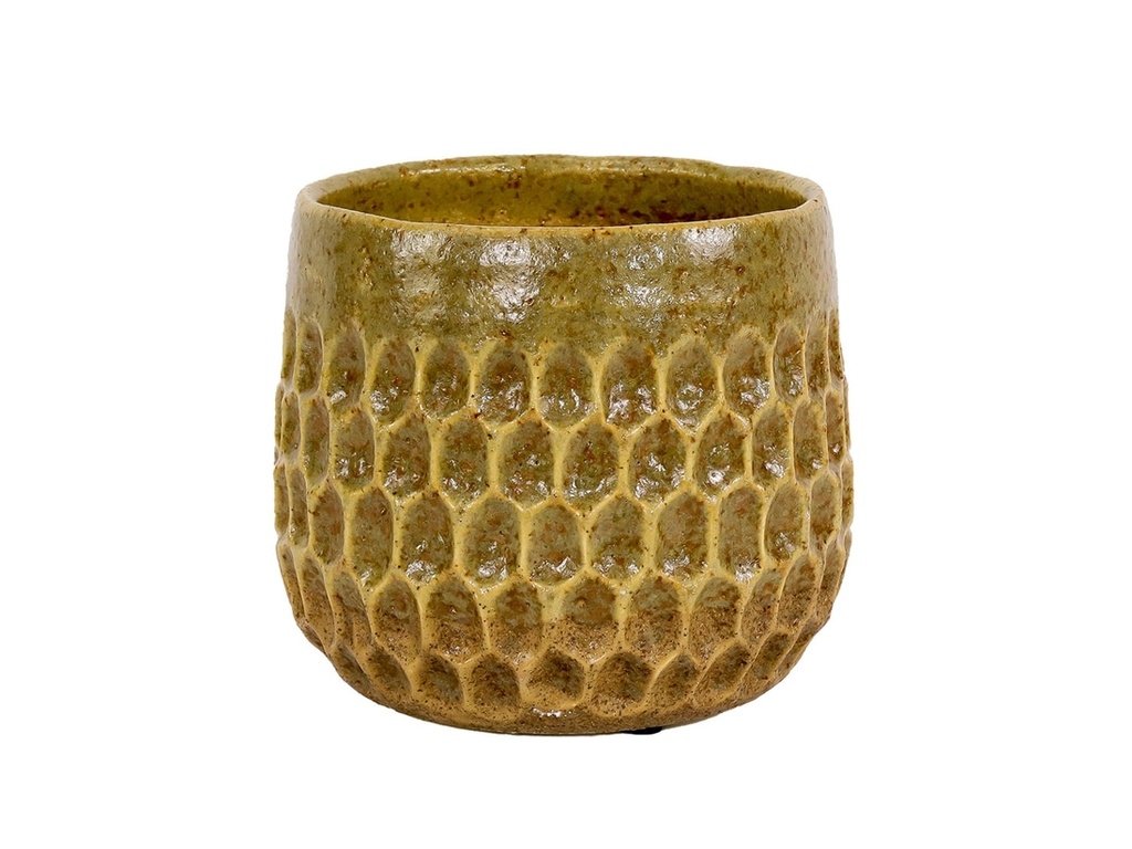 [IP-DG2345SMC-A-C8] CAMBRIA PLANTERS, SPLASHED MOCHA, 6.5"X5.5", CASE OF 8