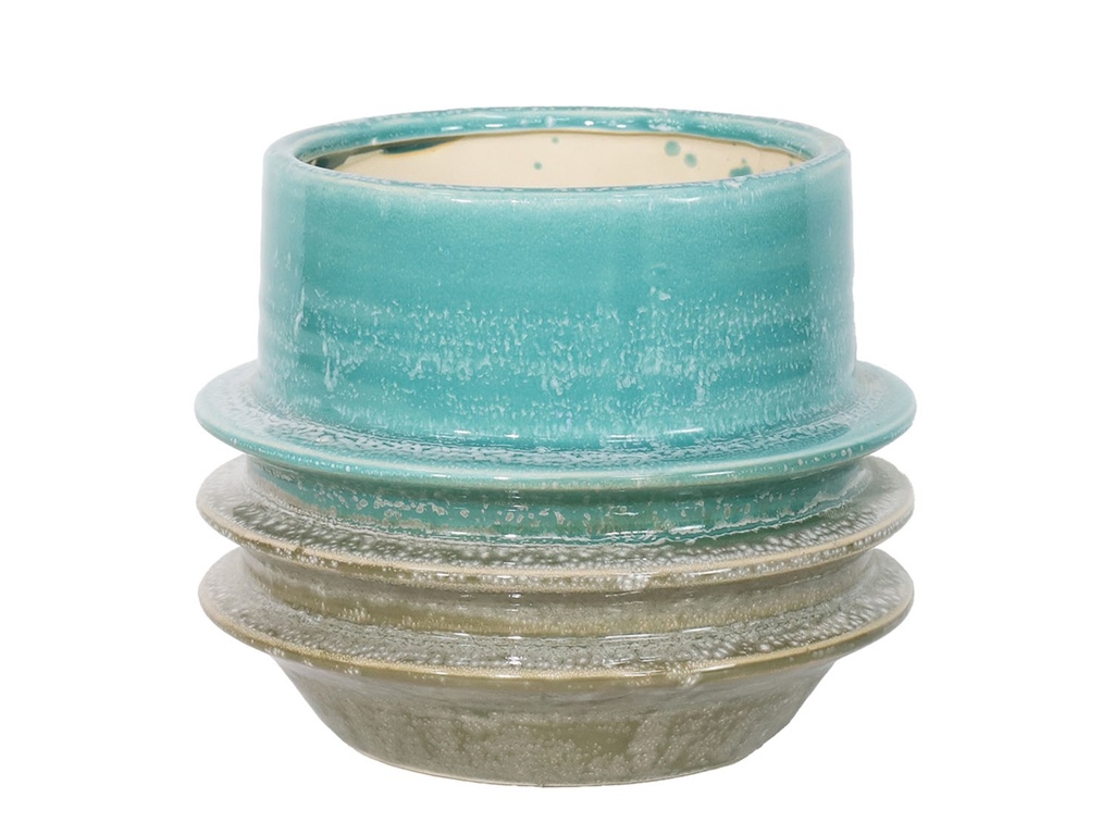 [IP-DG2450CLD-B-C4] ART DÉCOR PLANTER, CELADON, 6.5'x6.5'x5.5'SOLD IN CASE OF 4