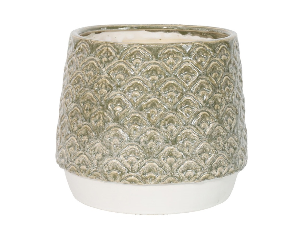 [IP-DG2479PGY-B-C2] PETAL PLANTER CUP, PEBBLE GREY, 7.5'x7.5'x6.5'SOLD IN CASE OF 2