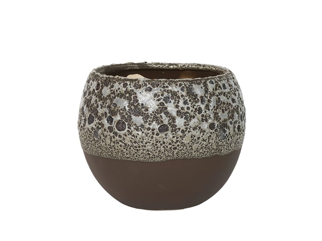 [IP-DG2499LWH-C-C6] PENDANT PLANTER, LAVA WHITE, 5.5'x5.5'x4.5'SOLD IN CASE OF 6