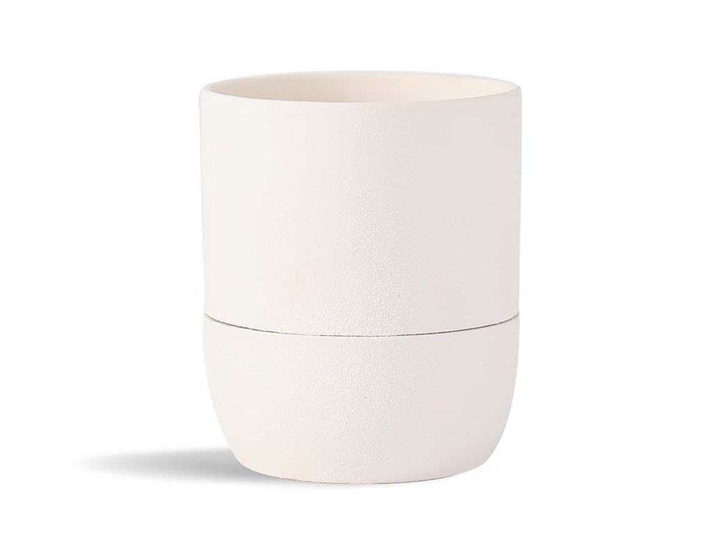 [IP-DS2292BWH-B-C4] URBAN DWELLER SELF-WATERING POT, BRIGHT WHITE, 6.5"X6.5", CASE OF 4