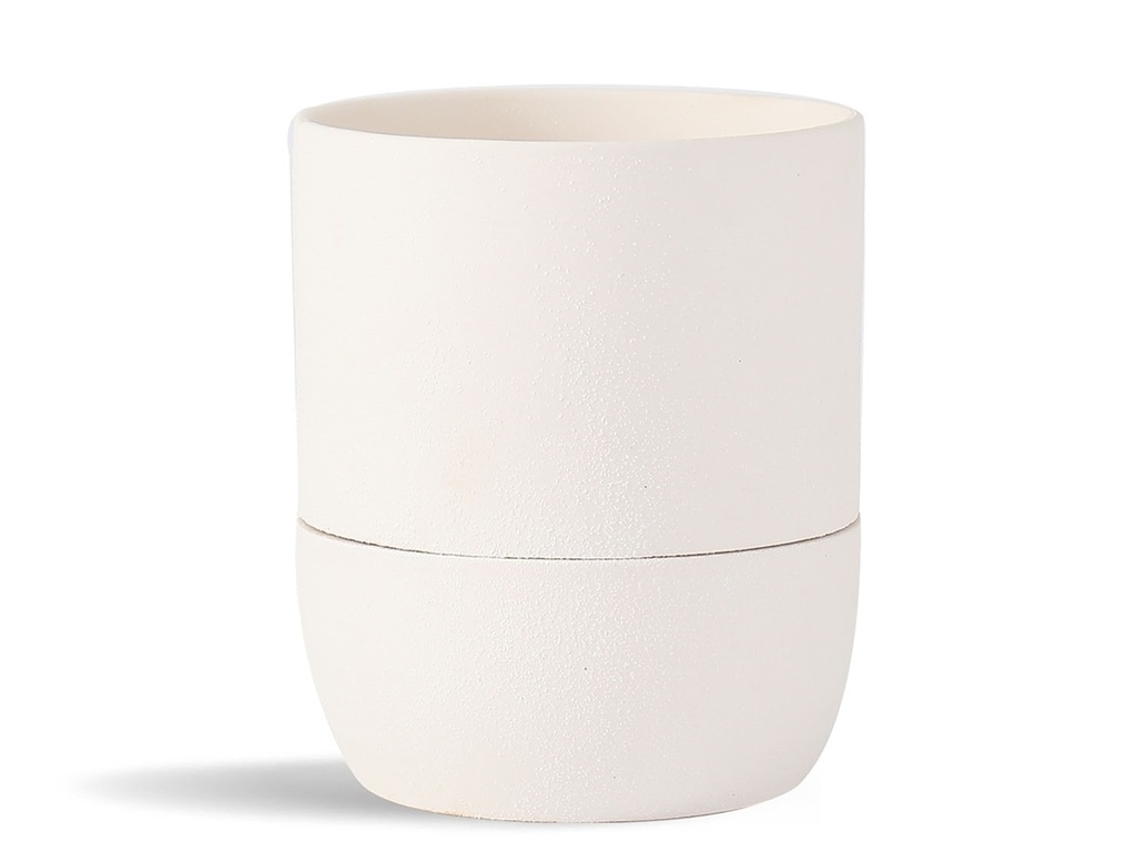 [IP-DS2292BWH-C-C6] URBAN DWELLER SELF-WATERING POT, BRIGHT WHITE, 5.0"X5.5", CASE OF 6