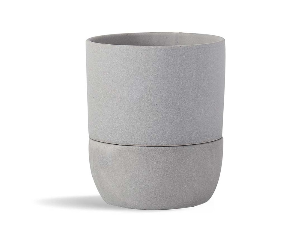 [IP-DS2292SDG-B-C4] URBAN DWELLER SELF-WATERING POT, SAND DIM GREY, 6.5"X6.5", CASE OF 4