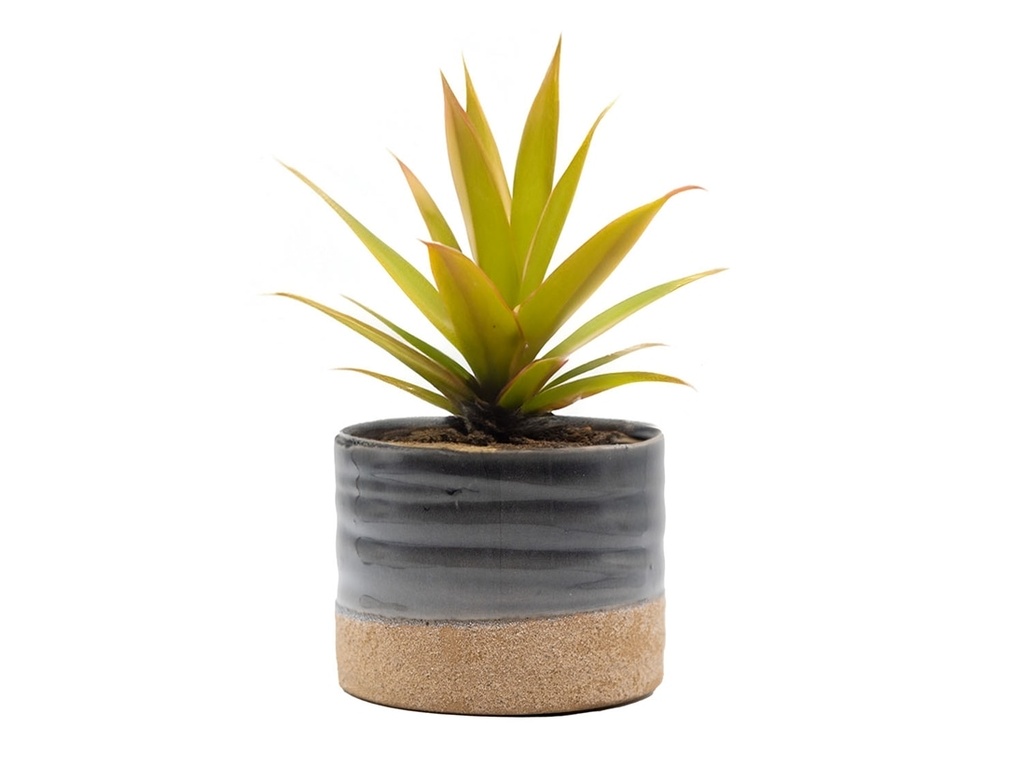 [IP-J11001NTB-B-C4] JEWEL MUG PLANTER, NATURAL BLUE, 7.0"X6.5", SOLD IN CASE OF 4
