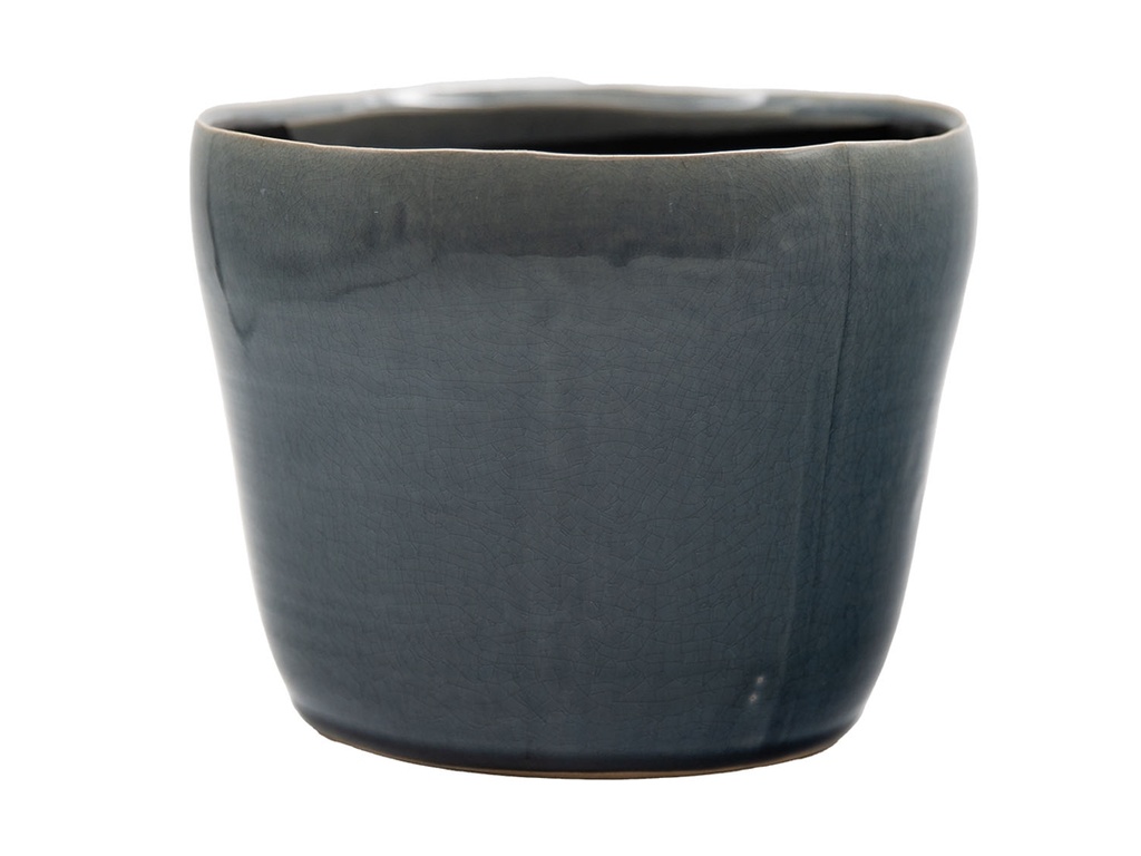 [IP-J16240NBL-B-C6] JEWEL FREEFORM PLANTER, NORDIC BLUE, 4.5" X 4.5" X 4.5", SOLD IN CASE OF 6