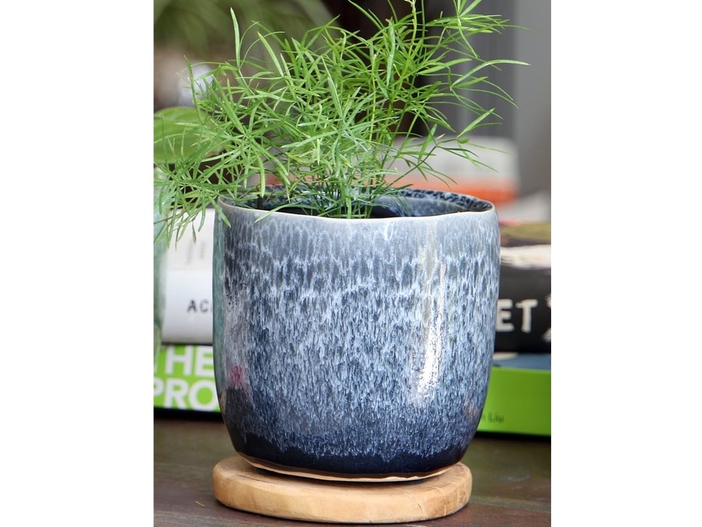 [IP-J16240SPM-C-C12] JEWEL TEACUP PLANTER, SAPPHIRE MIST, 4.0" X 4.0" X 4.0", SOLD IN CASE OF 12