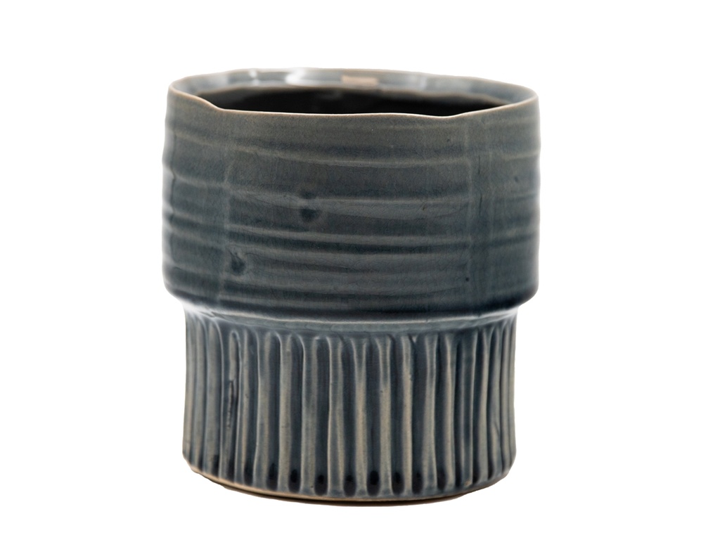 [IP-J19136NBL-A-C2] JEWEL MARTINI PLANTER, NORDIC BLUE, 7.0" X 6.5", SOLD IN CASE OF 2