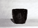 PEACE LILY CACHE POT, GLOSSY BLACK, 8.5"X7.5",SOLD IN CASE OF 2