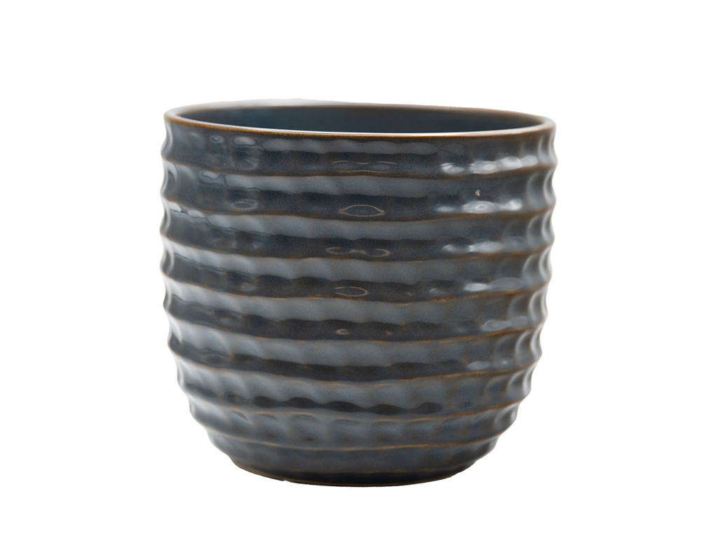 [IP-MC2027LBL-C6] HONEYCOMB PLANTER, LOYAL BLUE, 7.5"x7" SOLD IN CASE OF 6