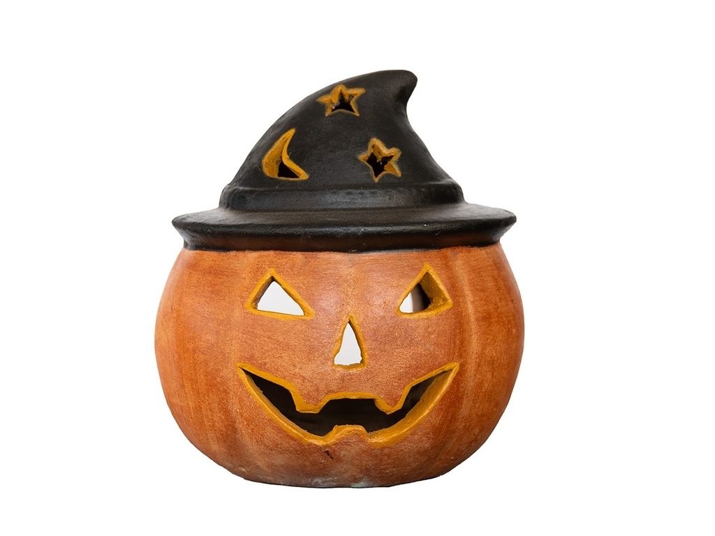[MC-AP0023CLS] HALLOWEEN PUMPKIN WITH WIZARD HAT, CLASSIC, 12.0"X13.0"