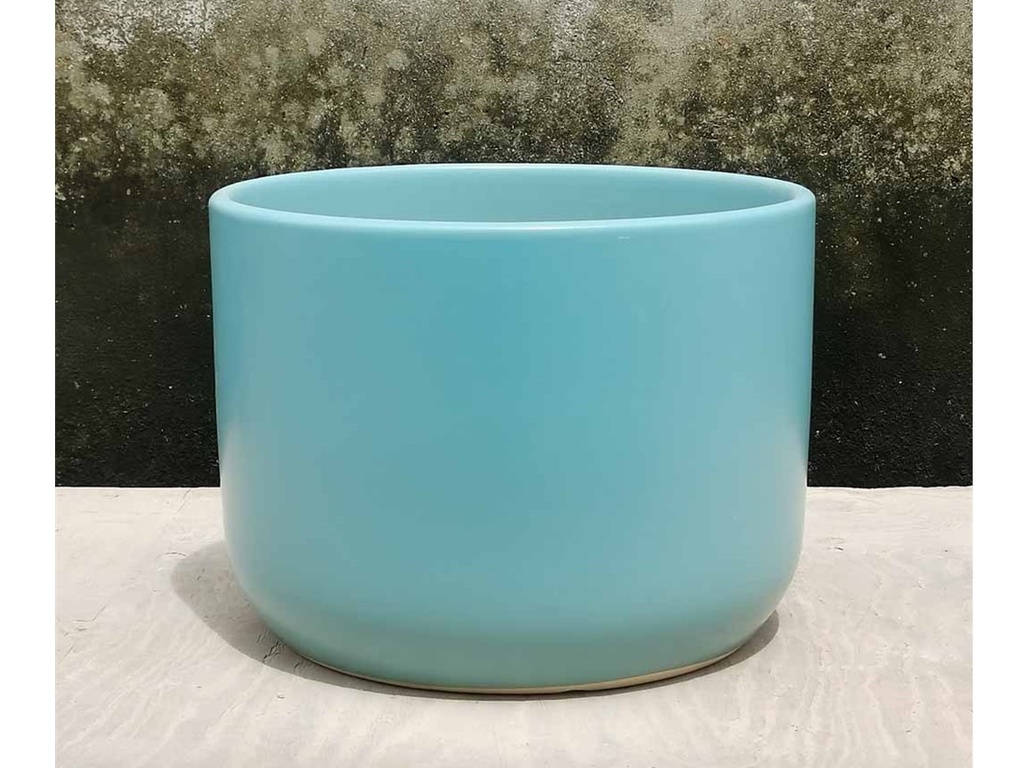 [PC-3310AMS-S3] LYNX PLANTER, AQUAMARINE SATIN, SET OF 3- 16.0"X12.0", 13.0"X10.0", 10.0"X9.0"
