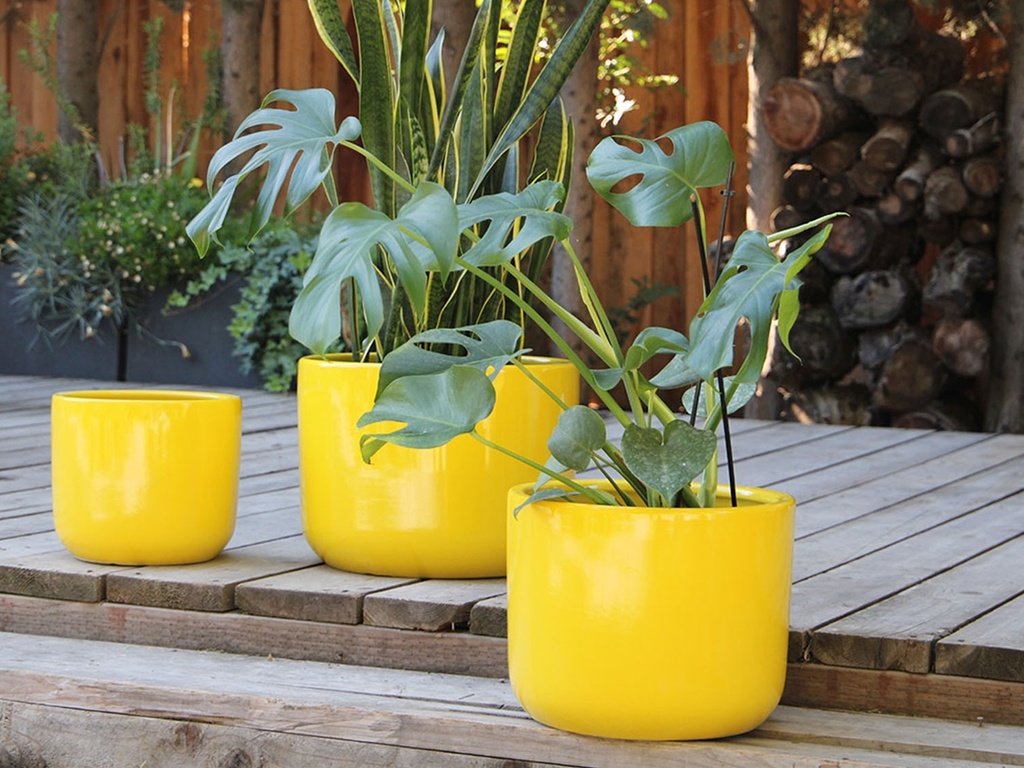 [PC-3310BBB-S3] LYNX PLANTER, BUMBLEBEE BRIGHT, SET OF 3- 16.0"X12.0", 13.0"X10.0", 10.0"X9.0"