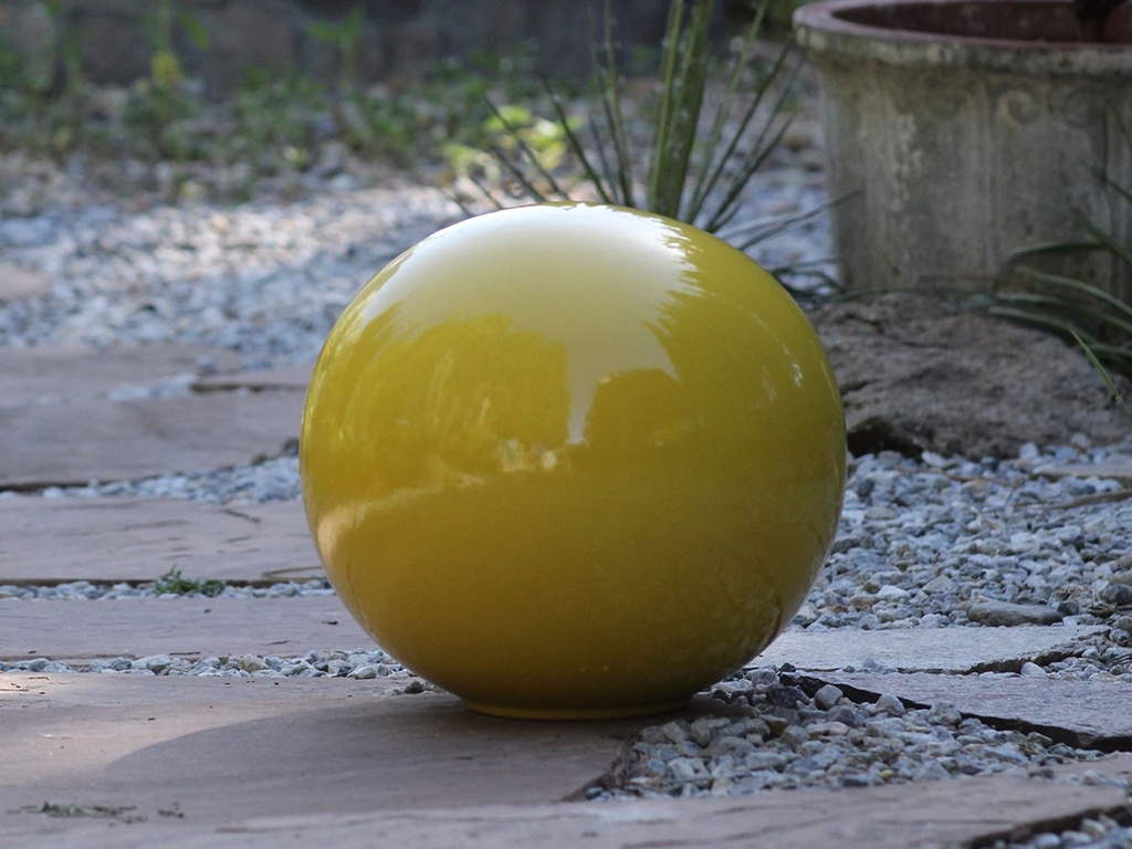 [PC-A3000BBB-C] DECORATIVE SPHERE,  15.5", BUMBLEBEE