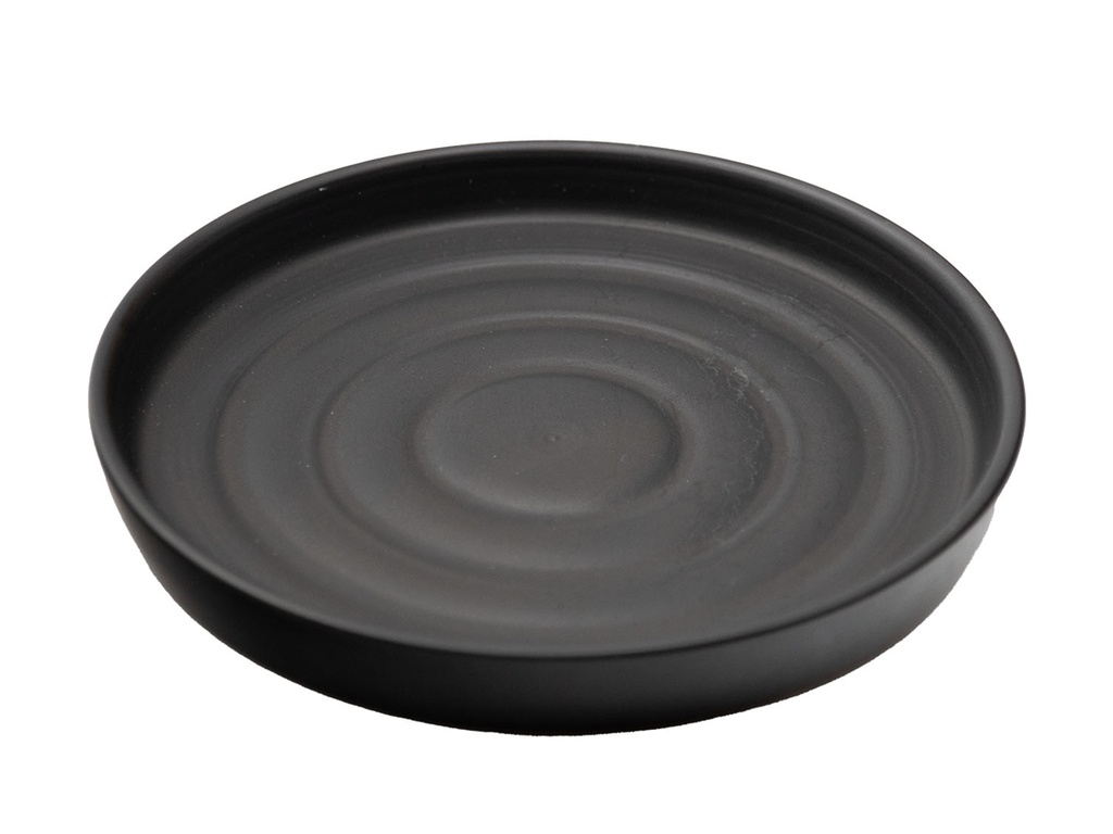 [PC-SCR05SBL] SAUCER, STEEL BLACK,  OD 10.5", ID 8.5"