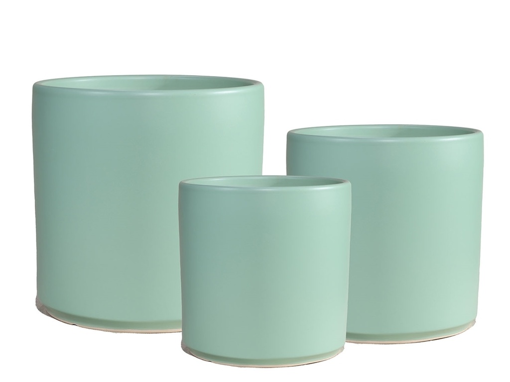[PD-5016MIN-S3] ARLO PLANTER, MINT, SET OF 3, 15"X15.5", 12"X12", 10"X10"