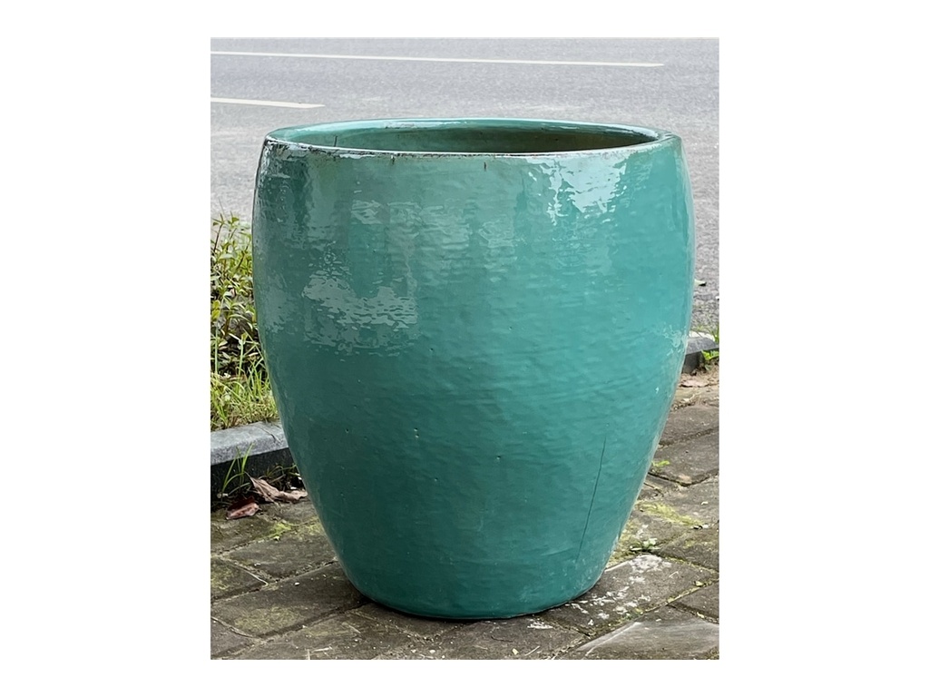 [PF-9270TUQ-S4] VICTORIA AGAVE PLANTER, TURQUOISE, SET OF 4- 19.5"X21", 15.5"X16.5", 11"X12.5", 8"X7"