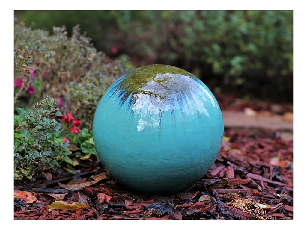 [PF-A5000RTQ-B] DECORATIVE SPHERE, RUNNING TURQUOISE, 16"