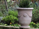 ANDUZE URN PLANTER, GREY CLAY, B SIZE, 18.5"x22.0"