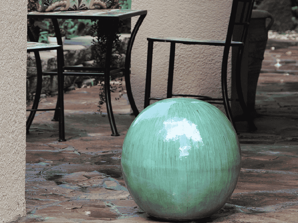 [PV-A500GNS-A] DECORATIVE SPHERE,  GREEN STREAM,  16"