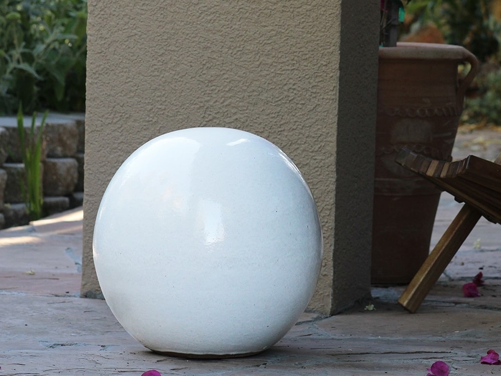[PV-A500WWH-XL] DECORATIVE SPHERE, WHITE, 19.5