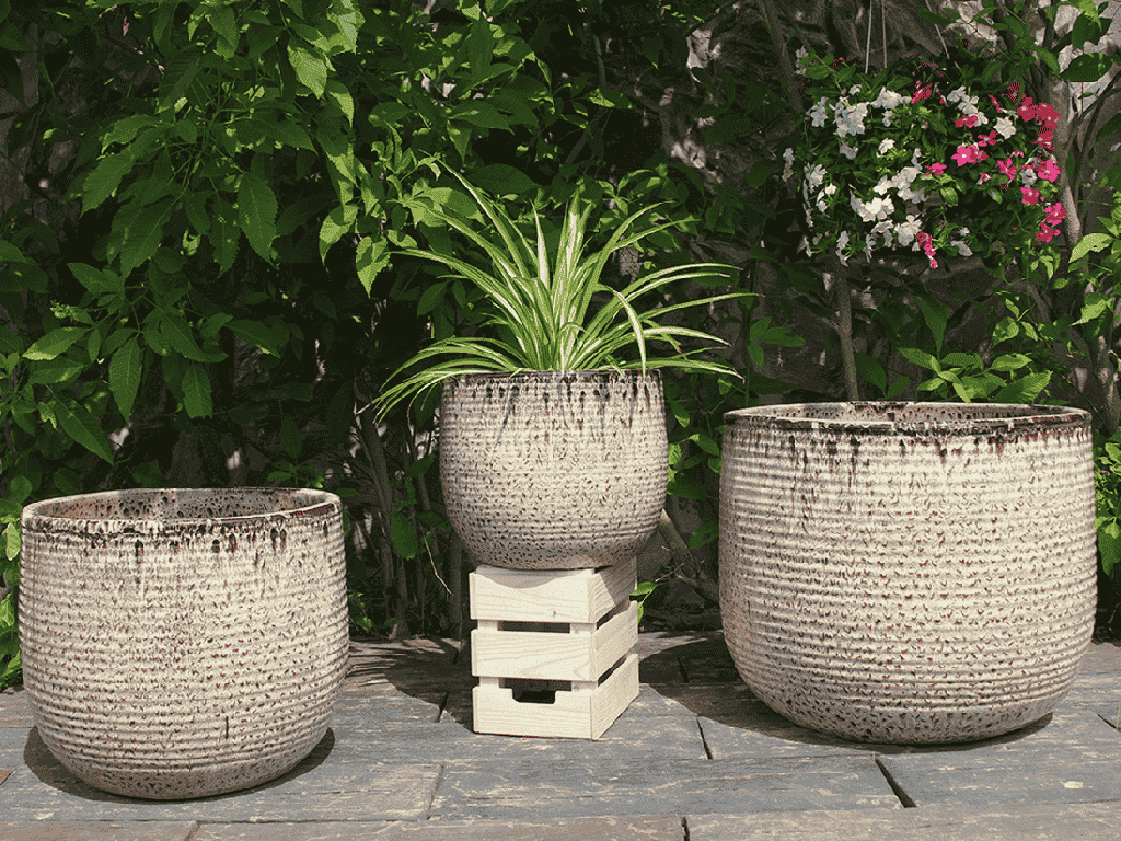 [PV-CG8023LMC-S3] TUSCANO PLANTER, LIGHT MOCHA, SET OF 3 - 22.0"X18.5", 17.5"X15.0", 13.5"X11.5"