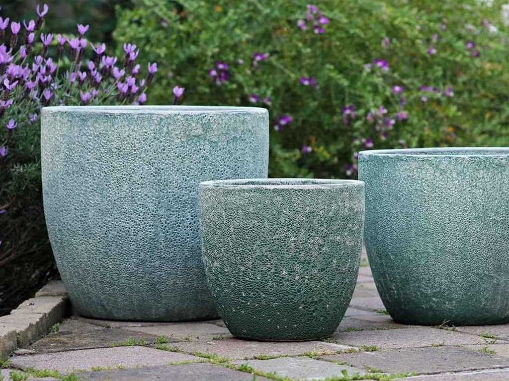 [PV-CG804CGN-S3] COCO POTS,CORAL GREEN, SET OF 3-19"X17", 15'X13", 12"X11"