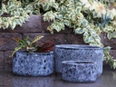 REDONDO LOW PLANTER, CORAL BLACK, SET OF 3-15.5"X10.0", 13.0" X 9.0", 10.0"X8.0"